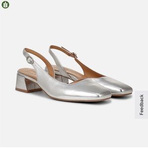 Naturalizer Silver Slingback Heels